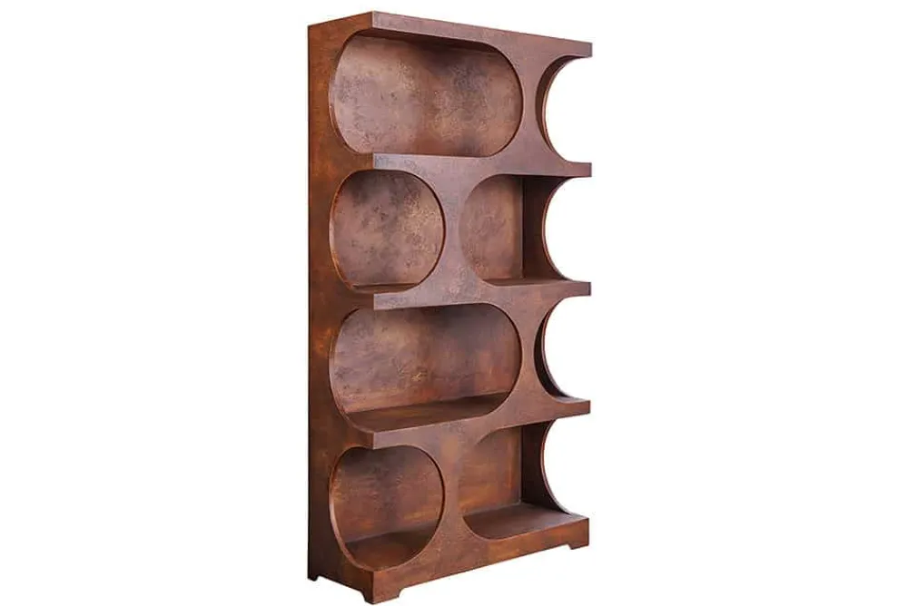 Riess-Ambiente Standregale > Abstraktes Regal ART AMBIENTE 180cm kupfer Beton Edelrost-Look Standregal