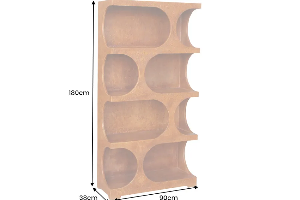Riess-Ambiente Standregale > Abstraktes Regal ART AMBIENTE 180cm kupfer Beton Edelrost-Look Standregal