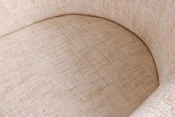 Riess-Ambiente Goldene Möbel|Stühle > Armlehnen Stuhl EXTRAVAGANCIA beige Chenillestoff brushed champagner gold Metall