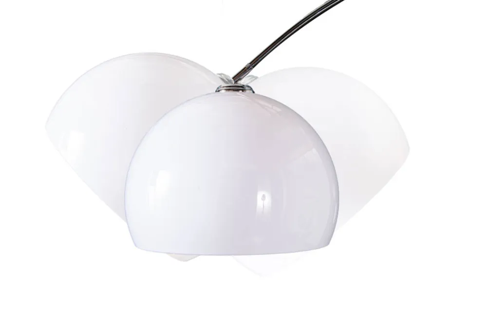 Riess-Ambiente Retro Möbel|Stehleuchten > Ausziehbare Bogenlampe LOUNGE DEAL 175-205cm weiß Marmorfuß Stehlampe