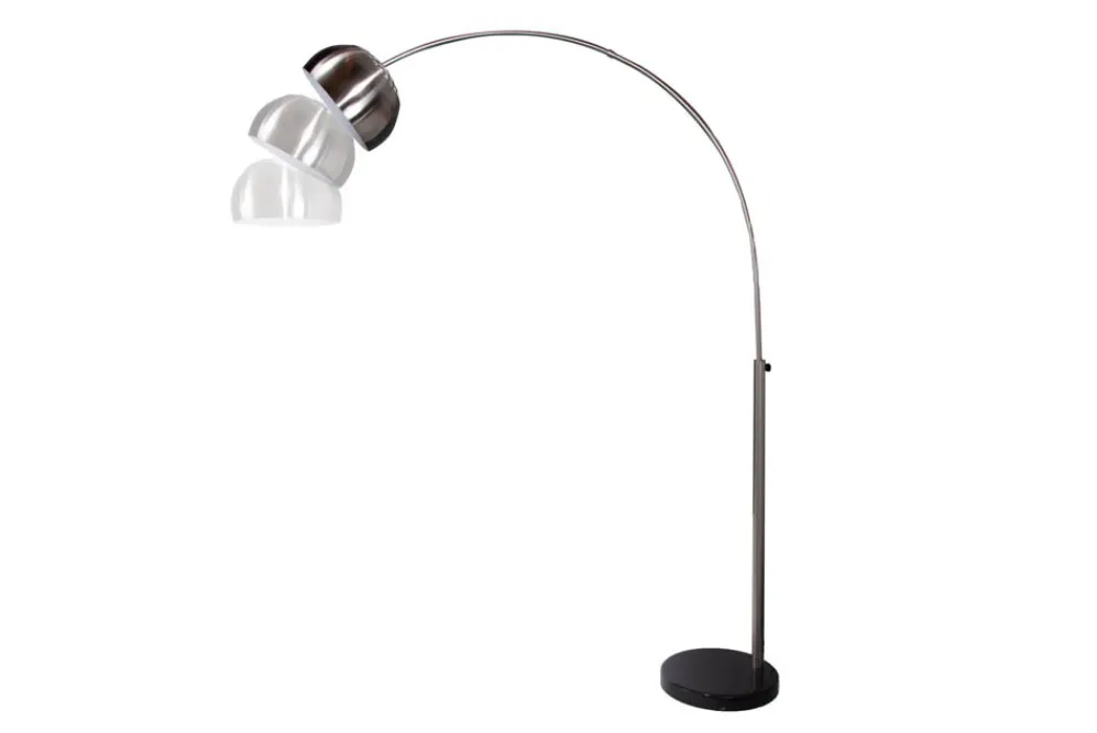 Riess-Ambiente Retro Möbel|Stehleuchten > Ausziehbare Bogenlampe LOUNGE DEAL 170-210cm chrom gebürstet Marmorfuß Stehlampe