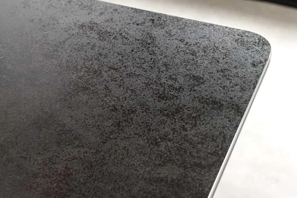 Riess-Ambiente Industrial Loft|Esstische > Ausziehbarer Esstisch ALPINE 160-200cm anthrazit Keramik schwarzes Metallgestell
