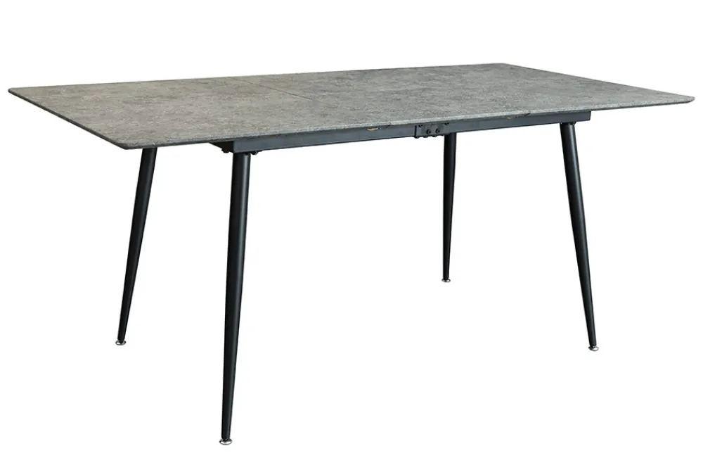 Riess-Ambiente Industrial Loft|Esstische > Ausziehbarer Esstisch APARTMENT 120-160cm grau Beton-Design schwarzes Metallgestell