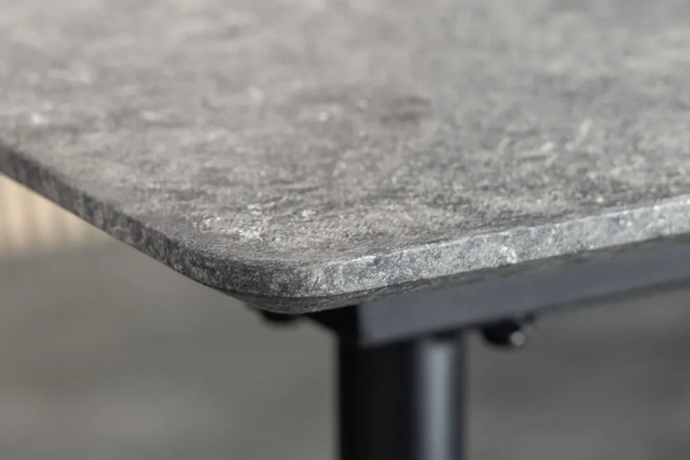 Riess-Ambiente Industrial Loft|Esstische > Ausziehbarer Esstisch APARTMENT 120-160cm grau Beton-Design schwarzes Metallgestell