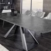 Riess-Ambiente Esstische > Ausziehbarer Esstisch CONCORD 180-230cm graphit grau Keramik schwarz Metall