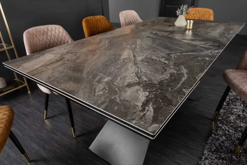 Riess-Ambiente Industrial Loft|Esstische > Ausziehbarer Esstisch EUPHORIA 180-220-260cm taupe anthrazit Keramik made in Italy