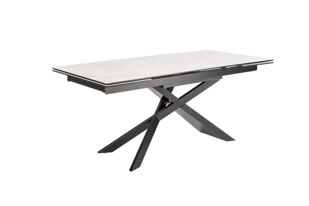 Riess-Ambiente Industrial Loft|Esstische > Ausziehbarer Esstisch EUPHORIA 180-220-260cm Marmor weiß Keramik made in Italy