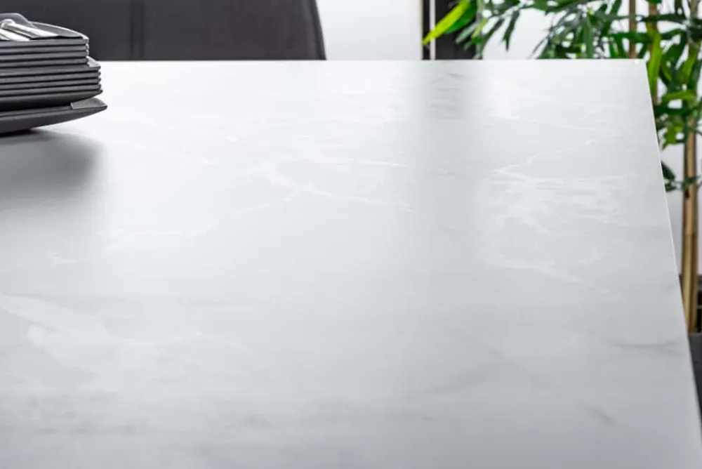 Riess-Ambiente Industrial Loft|Esstische > Ausziehbarer Esstisch EUPHORIA 180-220-260cm Marmor weiß Keramik made in Italy
