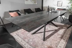 Riess-Ambiente Industrial Loft|Esstische > Ausziehbarer Esstisch EUPHORIA 180-220-260cm anthrazit Lava Keramik made in Italy
