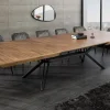 Riess-Ambiente Industrial Loft|Esstische > Ausziehbarer Esstisch GIANT 200-320cm natur Walnuss schwarz Metall