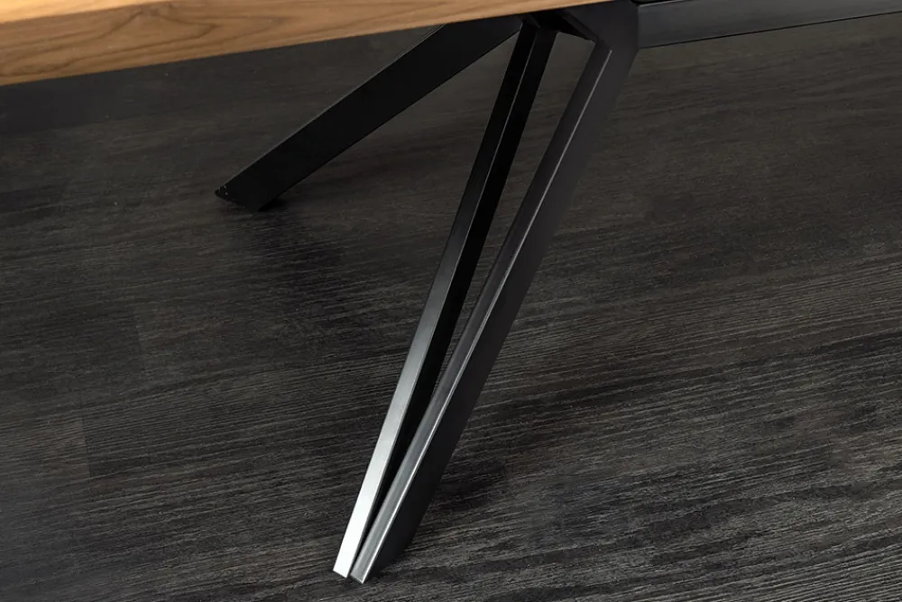 Riess-Ambiente Industrial Loft|Esstische > Ausziehbarer Esstisch GIANT 200-320cm natur Walnuss schwarz Metall