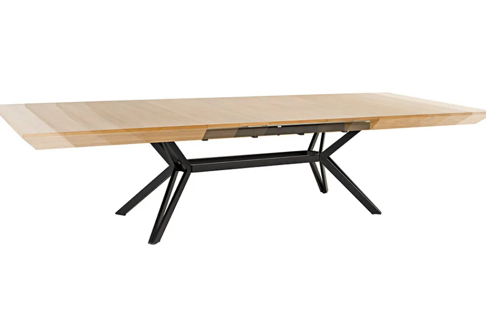 Riess-Ambiente Industrial Loft|Esstische > Ausziehbarer Esstisch GIANT 200-320cm natur Eiche schwarz Metall