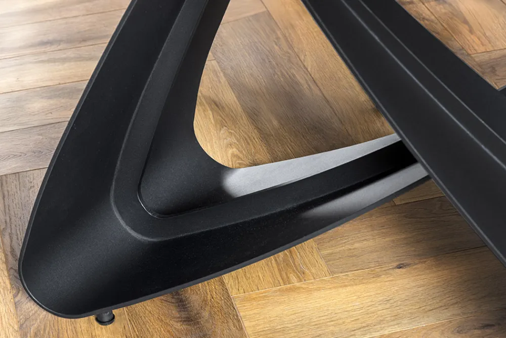 Riess-Ambiente Industrial Loft|Esstische > Ausziehbarer Esstisch INFINITY 180-260cm weiß Keramik Marmor schwarz Metall