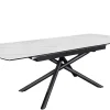 Riess-Ambiente Industrial Loft|Esstische > Ausziehbarer Esstisch MIKADO 180-230cm weiß Keramik schwarz Sterngestell