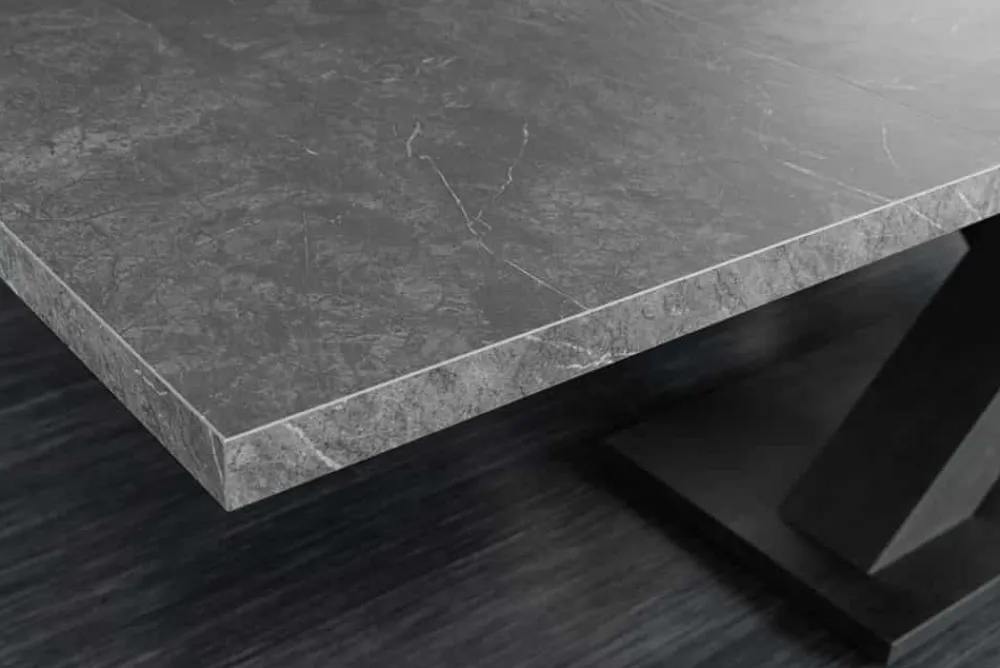 Riess-Ambiente Industrial Loft|Esstische > Ausziehbarer Esstisch MONTREAL 180-280cm grau graphit Keramik-Design X-Gestell