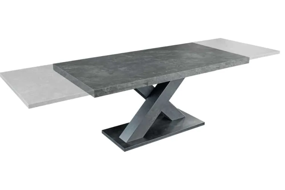 Riess-Ambiente Industrial Loft|Esstische > Ausziehbarer Esstisch MONTREAL 180-280cm grau graphit Keramik-Design X-Gestell