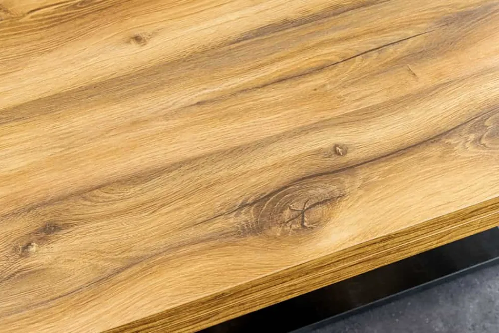 Riess-Ambiente Industrial Loft|Esstische > Ausziehbarer Esstisch MONTREAL 180-280cm natur Plankeneiche Holz-Design V-Gestell