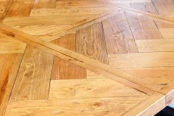 Riess-Ambiente Esstische|Mehr... > Ausziehbarer Esstisch MOSAIK 140-180cm braun Pinie recyceltes Massivholz Metall schwarz