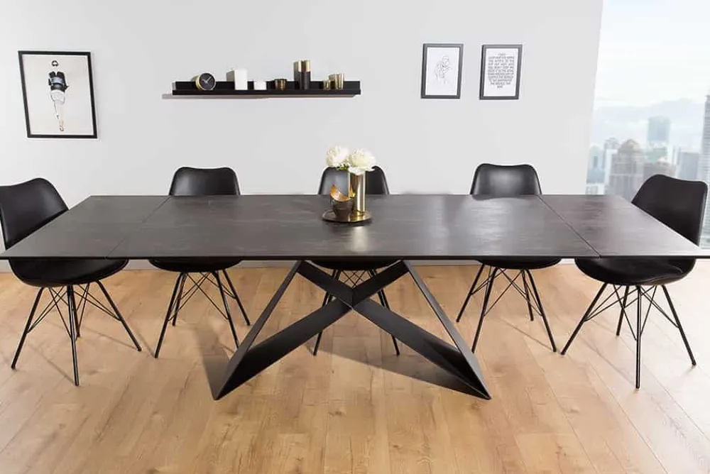 Riess-Ambiente Industrial Loft|Esstische > Ausziehbarer Esstisch PROMETHEUS 180-220-260cm Lava Keramik made in Italy