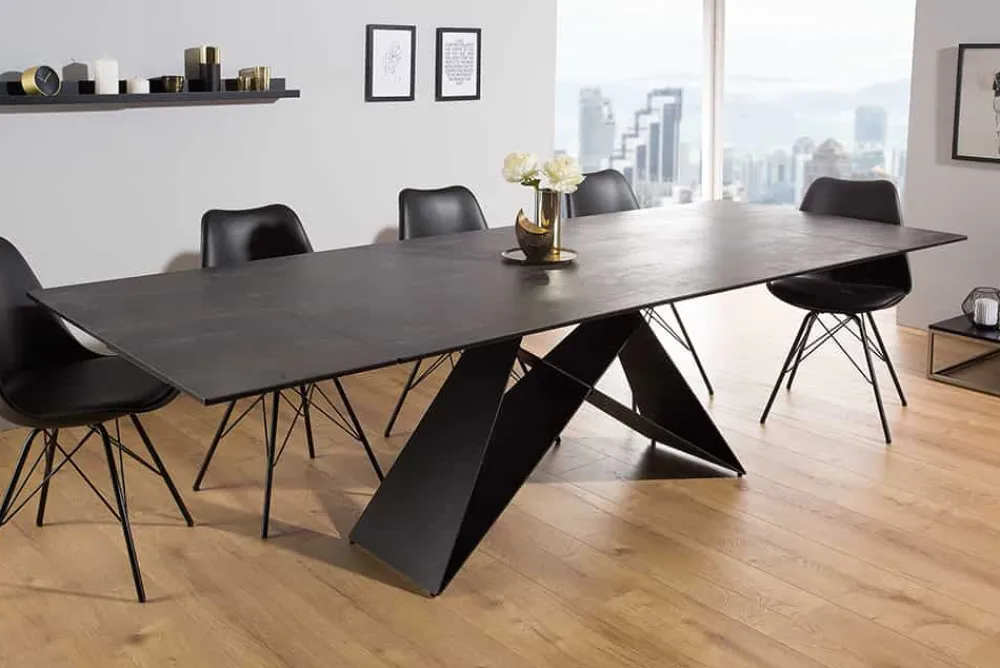 Riess-Ambiente Industrial Loft|Esstische > Ausziehbarer Esstisch PROMETHEUS 180-220-260cm Lava Keramik made in Italy