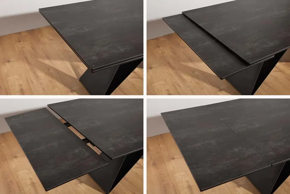 Riess-Ambiente Industrial Loft|Esstische > Ausziehbarer Esstisch PROMETHEUS 180-220-260cm Lava Keramik made in Italy