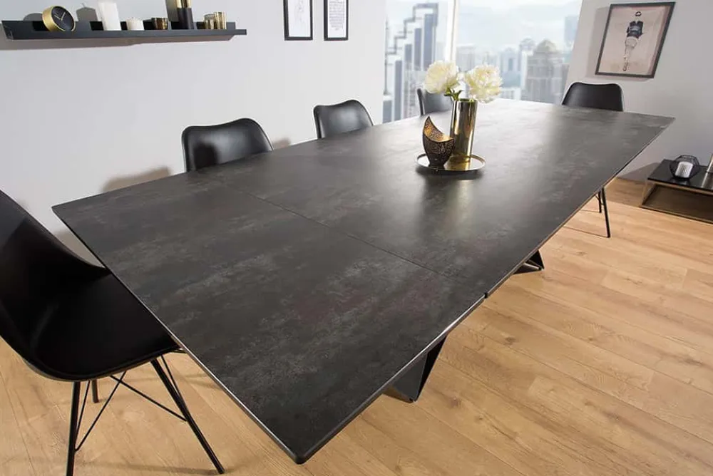 Riess-Ambiente Industrial Loft|Esstische > Ausziehbarer Esstisch PROMETHEUS 180-220-260cm Lava Keramik made in Italy