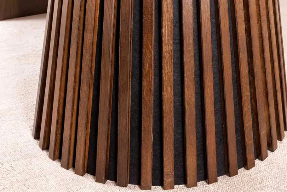 Riess-Ambiente Skandinavisch|Esstische > Ausziehbarer Esstisch VALHALLA WOOD 120-160-200cm smoked braun Eichenholz Säulenfuß