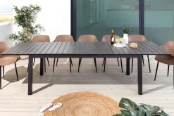 Riess-Ambiente Haus & Garten|Skandinavisch > Ausziehbarer Gartentisch DESIGNO 200-250-300cm grau Aluminium In- und Outdoor Esstisch