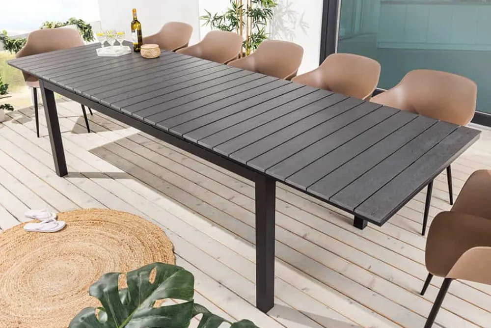 Riess-Ambiente Haus & Garten|Skandinavisch > Ausziehbarer Gartentisch DESIGNO 200-250-300cm grau Aluminium In- und Outdoor Esstisch