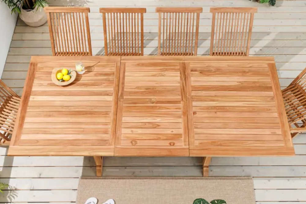 Riess-Ambiente Mehr...|Massivholz Gartenmöbel > Ausziehbarer Gartentisch EMPIRE TEAK 170-230cm natur Teakholz massiv wetterfest