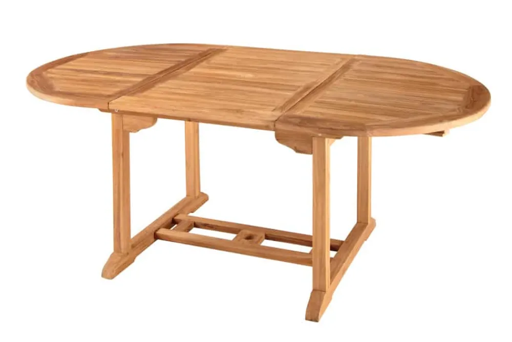 Riess-Ambiente Mehr...|Massivholz Gartenmöbel > Ausziehbarer Gartentisch EMPIRE TEAK 120-180cm natur Massivholz oval