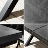 Riess-Ambiente Haus & Garten|Esstische > Ausziehbarer In- und Outdoor Esstisch EMPIRE 180-240cm anthrazit Keramik Gartentisch