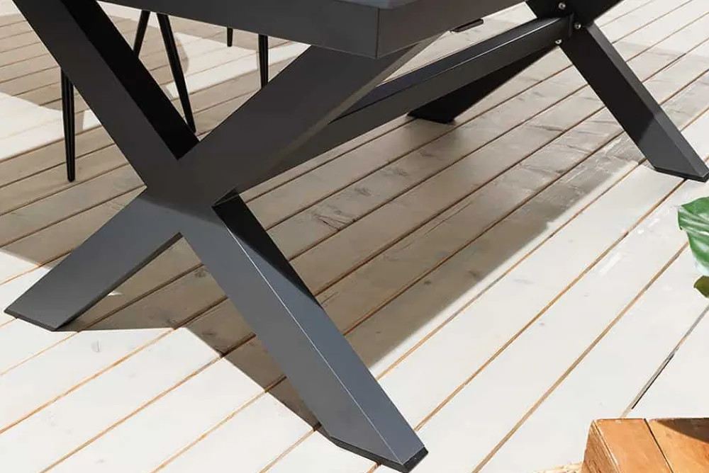 Riess-Ambiente Haus & Garten|Esstische > Ausziehbarer In- und Outdoor Esstisch EMPIRE 180-240cm anthrazit Keramik Gartentisch