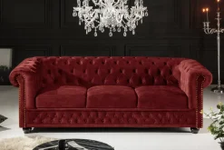 Riess-Ambiente Samt Möbel|3-Sitzer Sofa ><noscript><img width=