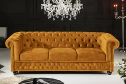 Riess-Ambiente Samt Möbel|3-Sitzer Sofa ><noscript><img width=
