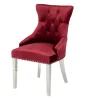 Riess-Ambiente Stühle|Samt Möbel > Barock Stuhl CASTLE DELUXE rot Samt Löwenkopf Chesterfield Design Esszimmerstuhl Nieten