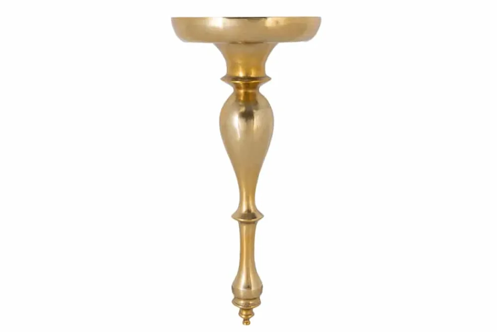 Riess-Ambiente Goldene Möbel|Wanddekoration > Barock Wandkonsole SCALA 80cm gold Metall Wandregal handmade Wanddekoration