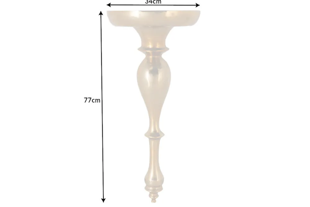 Riess-Ambiente Goldene Möbel|Wanddekoration > Barock Wandkonsole SCALA 80cm gold Metall Wandregal handmade Wanddekoration