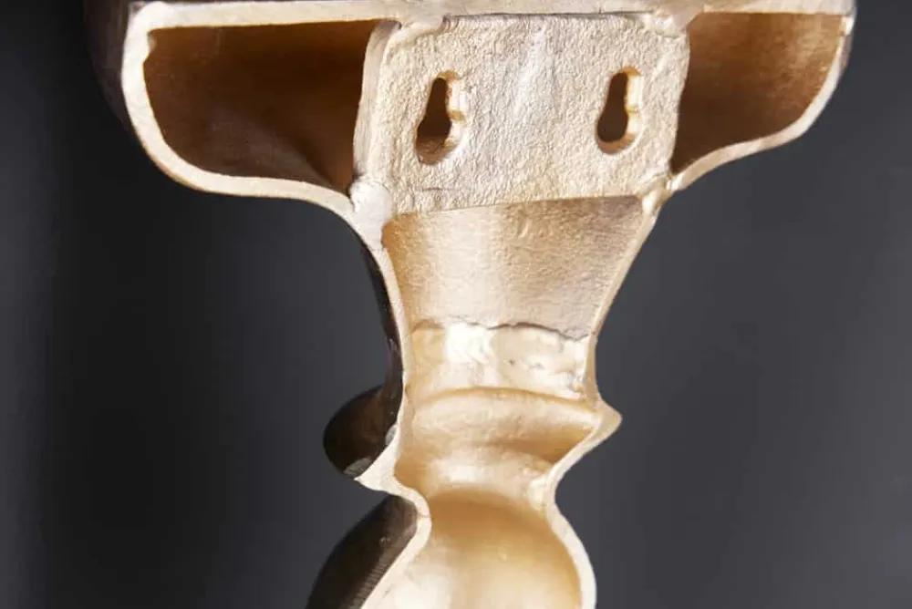 Riess-Ambiente Goldene Möbel|Wanddekoration > Barock Wandkonsole SCALA 60cm gold Metall Wandregal handmade Wanddekoration