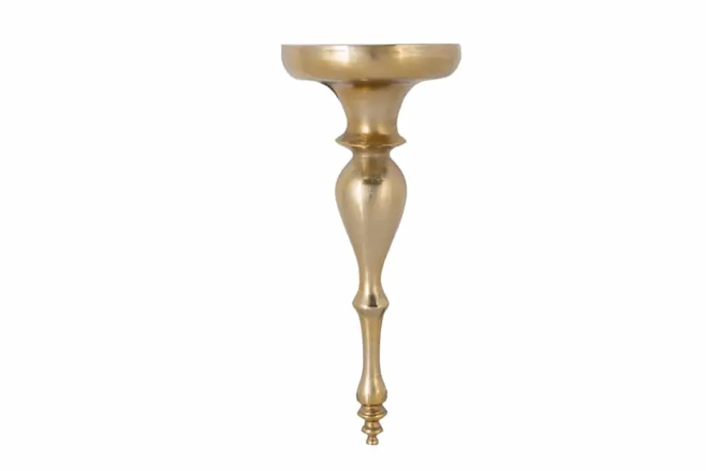 Riess-Ambiente Goldene Möbel|Wanddekoration > Barock Wandkonsole SCALA 60cm gold Metall Wandregal handmade Wanddekoration