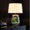 Riess-Ambiente Tischlampen > Befüllbare Tischlampe CLASSICO 60cm weiß transparent Glas mit Leinenschirm