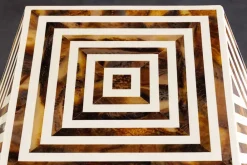 Riess-Ambiente Beistelltische > Beistelltisch HARMONY NATURE 60cm braun weiß Mosaik Kunsthandwerk