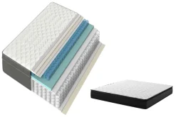 Riess-Ambiente Matratzen & Topper > Bequeme Matratze mit Topper CLOUD FLEX 160x200cm dunkelgrau Tonnentaschenfederkern 9-Zonen