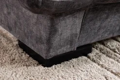 Riess-Ambiente Polsterbetten|Samt Möbel > Bett SWING 160x200cm grau Vogue Seiden Samtstoff