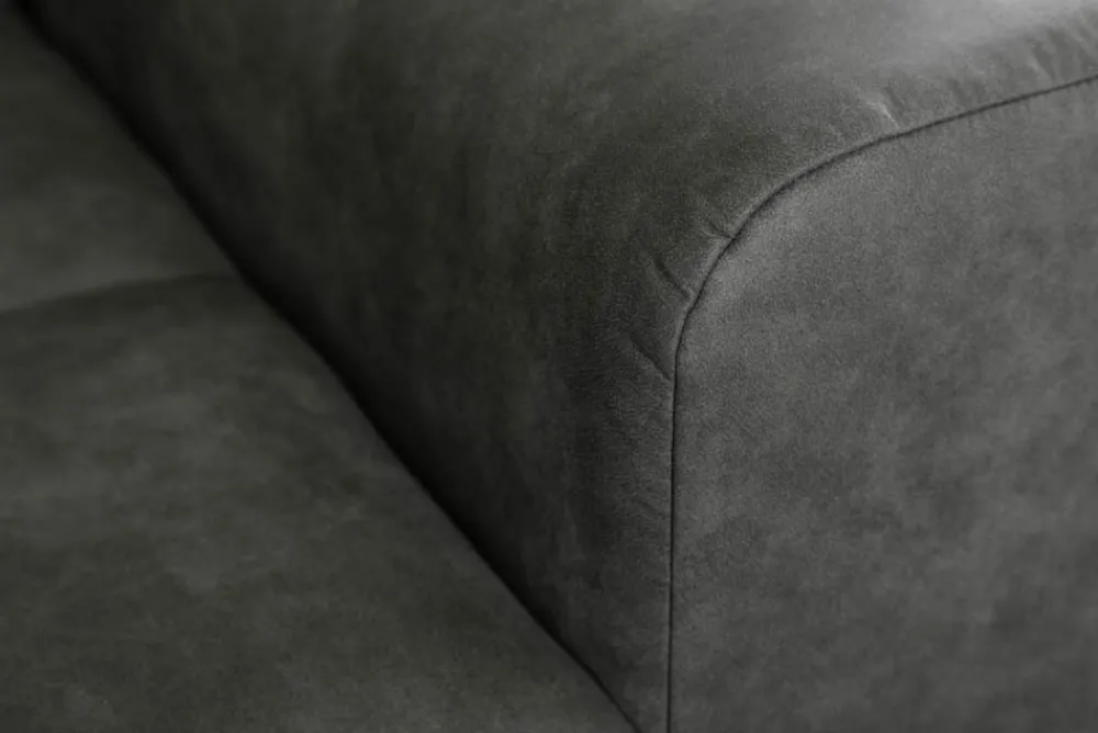 Riess-Ambiente Xxl Sofa > Big Sofa ELEGANCIA 285cm grau Microfaser XXL Couch inkl. Kissen Federkern