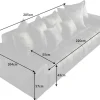Riess-Ambiente Xxl Sofa|3-Sitzer Sofa > Big Sofa ELEGANCIA 285cm moosgrün Microfaser XXL Couch inkl. Kissen Federkern