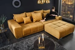 Riess-Ambiente Xxl Sofa|Samt Möbel ><noscript><img width=