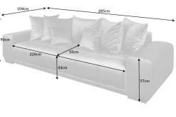 Riess-Ambiente Xxl Sofa|Samt Möbel ><noscript><img width=
