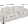 Riess-Ambiente Xxl Sofa > Big Sofa ELEGANCIA 285cm taupe Microfaser XXL Couch inkl. Kissen Federkern