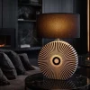 Riess-Ambiente Tischlampen > Bone Inlay Tischlampe HARMONY NATURE 65cm schwarz weiß Intarsien Kunsthandwerk